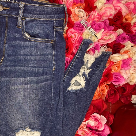 X-Long TALL Super High Rise American Eagle Blue Jeans 💙 - Picture 3 of 13